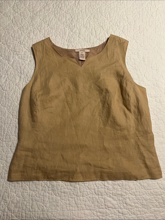 Merona Tops - Merona Linen Shell khaki XL